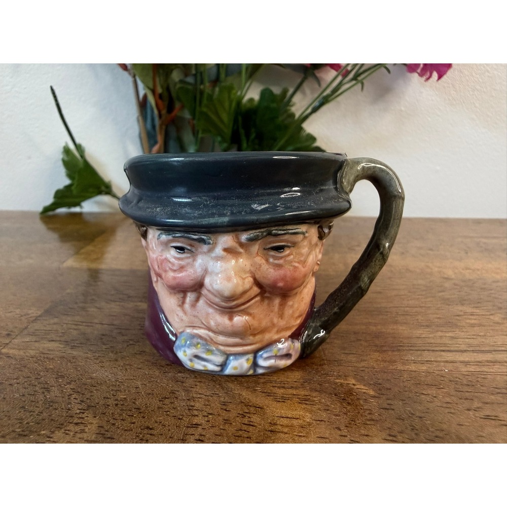 Royal Doulton Tony Weller Mini Character Jug Toby Mug England Vintage Decor